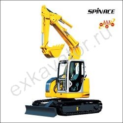 Запчасти для гусеничного экскаватора Sumitomo SH75XU-3