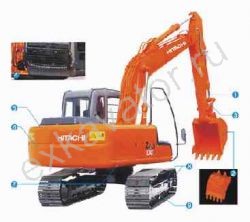 Запчасти для гусеничного экскаватора Hitachi ZX130H