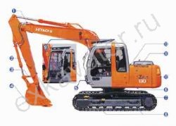 Запчасти для гусеничного экскаватора Hitachi ZX130K