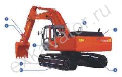 Запчасти для гусеничного экскаватора Hitachi ZX350H