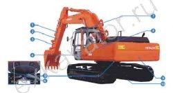 Запчасти для гусеничного экскаватора Hitachi ZX350K