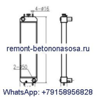 Радиатор резервуара для воды для экскаватора CX75 ASS#039;Y