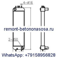 Водяной радиатор Core LN003470 для гусеничного экскаватора CASE CX75