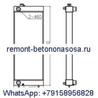 Сердечник водяного радиатора LN001710 LN002120 для гусеничного экскаватора CASE CX290
