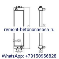 Сердечник водяного радиатора для гусеничного экскаватора CASE CX145