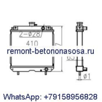 Радиатор резервуара для воды 10380412000 для экскаватора Caterpillar CAT MM40