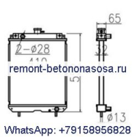 Радиатор резервуара для воды 60432026000 для экскаватора Caterpillar CAT MM30B