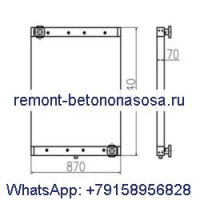 Для экскаватора Doosan DX300LC охладитель гидравлического масла