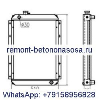 Радиатор резервуара для воды 13D61000 202-00015B для Doosan SOLAR 55W-V