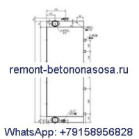 Радиатор резервуара для воды K9002113 K1023212 K1004867B K1004867A для экскаватора Doosan DX340