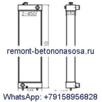 Радиатор резервуара для воды K9001934 202-00151B для экскаватора Doosan DX420 DX480 DX520