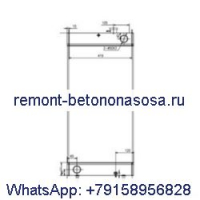 Радиатор резервуара для воды для экскаватора Doosan DX170W-5